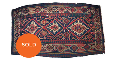 Kuba Caucasian Kilim Rug, Antique 11'6" x 6'4"