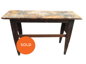 Primitive Rustic Sawhorse Table, Antique