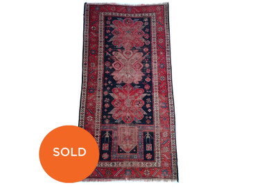#17 Kurdish Prayer Rug, Vintage 2'10"x 5'5"