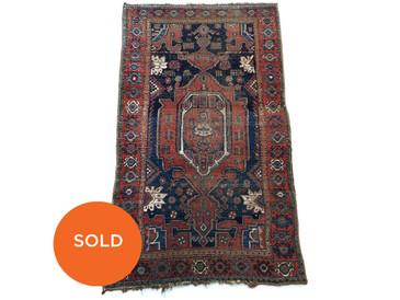 #19 Persian Rug, Vintage 3'9"x 6'4"
