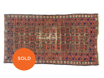 #26 Baluch Persian Rug, Vintage 2'11" x 5'7