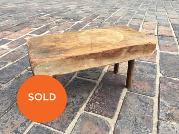 Primitive Wooden Step Stool, Antique 7"H 