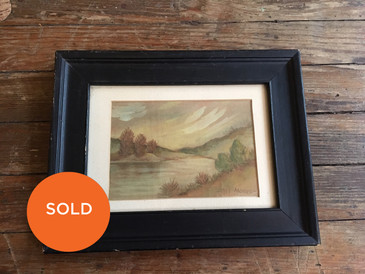 Original Framed Watercolor Landscape by Ethel Moore 