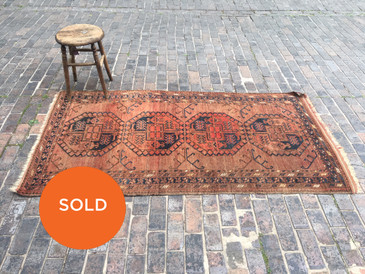 #37 Ersari Afghan Rug, Antique 3'7"x 7'1"