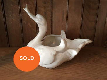 Ceramic Silly Swan Planter, Vintage 