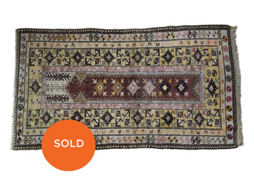 #38 Turkish Rug, Vintage 4'x 7'3"