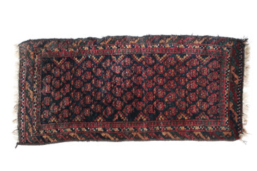 #43 Small Balouch Bagface Rug, Antique  1'4" x 3' 
