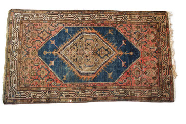 #45 Kurdish Village Rug, Vintage  3'8" x 6'8" SOLD