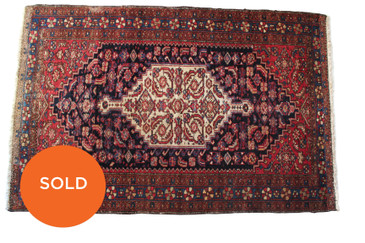#49 Hamadan Persian Rug, Vintage  4'3" x 6'6" 