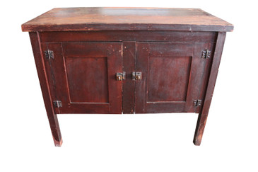 General Store Small Storage Cabinet, Antique 32"H 