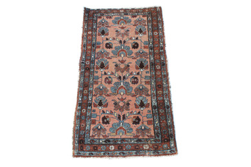 #50 Hamadan Persian Rug, Vintage  3'3" x 6' SOLD