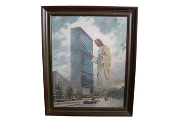 Vintage Jesus Knocking, Framed Print from Local Demolished Church SOLD