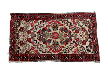 #51 Small Sarouk Persian Rug, Vintage 2'6"x4'6" SOLD