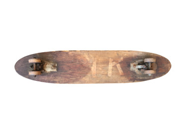 Primitive Wooden Handmade Skateboard, Vintage SOLD