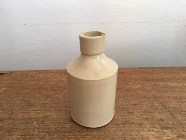 Stoneware Inkwell no.5, Antique English circa 1890s