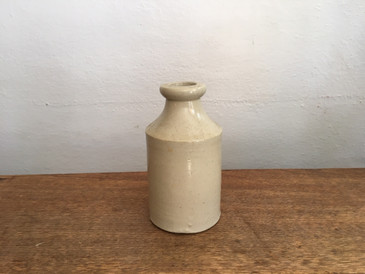 Stoneware Inkwell no.6, Antique English circa 1890s