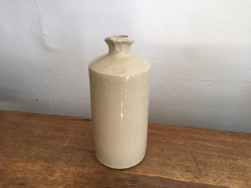 Stoneware Tall Inkwell, Antique English circa 1890s