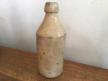 Stoneware Antique Saltglazed Plain Beer Bottle 