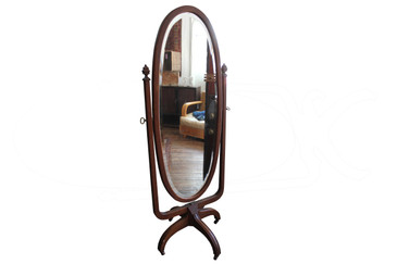 Oak Cheval Dressing Mirror, circa 1890s