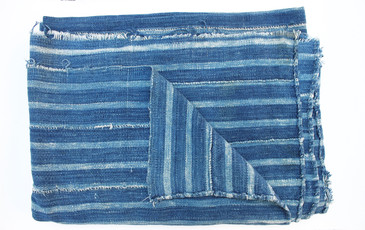 African Indigo Cotton Throw, Vintage no.2