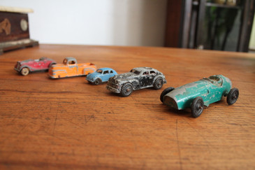 Collection of 5 Metal Toy Cars, Vintage