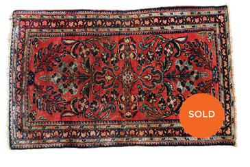 #62 Small Sarouk Persian Rug, Antique 2'3"x 3'7