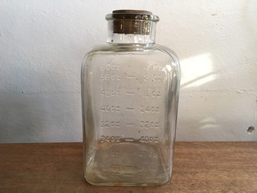 Glass Apothecary Graduated Bottle, Antique
