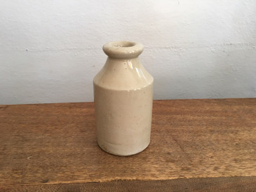 Stoneware Inkwell no.7, Antique English circa 1890s