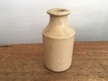 Stoneware Inkwell no.8, Antique English circa 1890s