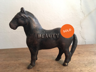 Cast Iron Horse Penny Bank, Antique