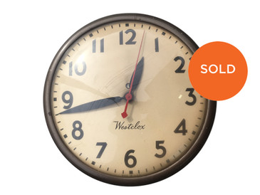 Original Westclox Schoolhouse Clock circa 1950s 