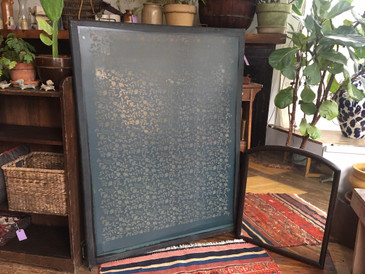 Botanical Silkscreen for Printing Wallpaper, Vintage 3'8"x 5' SOLD