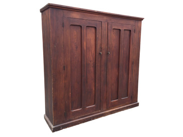Walnut Victorian Linen Cupboard, Antique