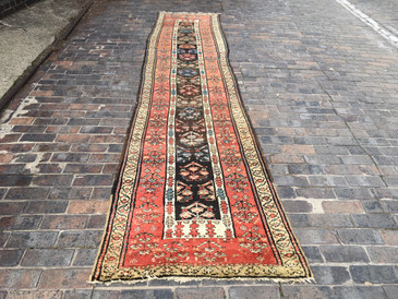 #72 Antique Persian 3'1 x 12'8 Runner Rug 