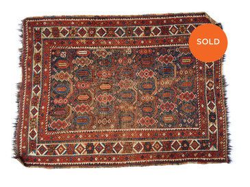 #73 Persian Tribal Rug, Antique 3'7"x 4'10"