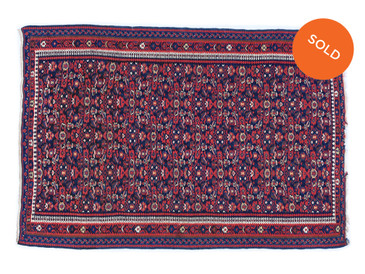 #74 Persian Senneh Kilim, Antique 3'7"x5'4" SOLD