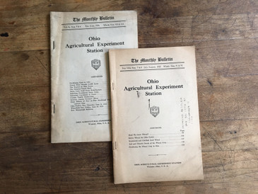 Two Ohio Agricultural Monthly Bulletins, 1920s