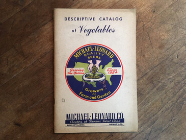 Descriptive Catalog of Vegetables, Michael 1950s SOLD