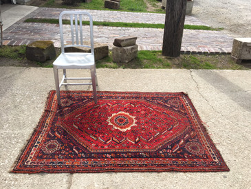 #79 Kurdish Village Rug, Antique 3'9"x5'4"