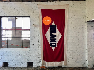 American INLAND Steel Cotton Flag, Vintage SOLD