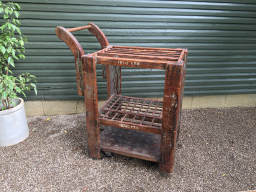Industrial Wooden Factory Cart, SOLD