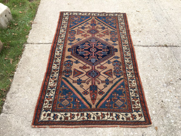 #86 Hamadan Persian Rug, c.1920  3'6 x 6'1 