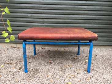 Leather Athletic Bench, c. 1960s 
