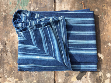 African Indigo Cotton Throw, Vintage no.6