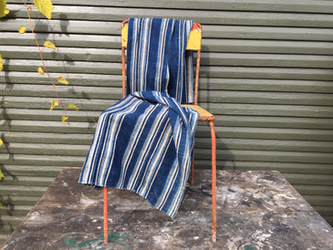 African Indigo Cotton Throw, Vintage no.7