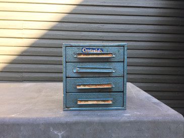 Metal Industrial Small Parts Organizer, Vintage