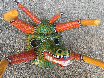 Vejigante Folk Art Green Mask, c. 2000s