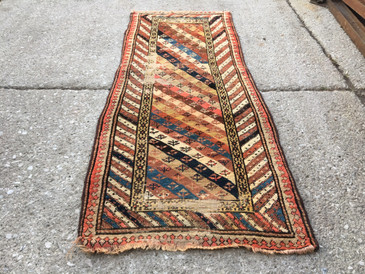 #96 Antique 3'x6'11" Caucasian Rug, c.1890s SOLD