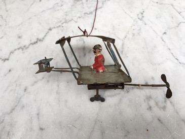 Tin Mechanical Toy Airplane, Antique 