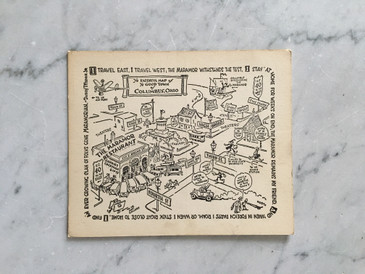 Illustrated Downtown Columbus Postcard, c.1930